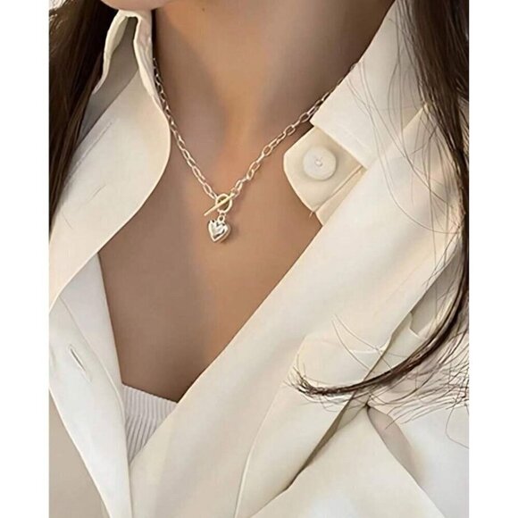 925 Sterling Silver Love Pendant Necklace - Picture 5 of 5